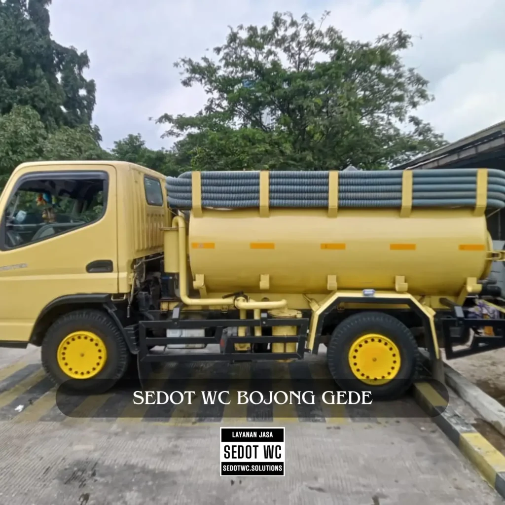 Layanan Sedot WC di Bojong Gede yang profesional dan cepat untuk mengatasi WC mampet dan septic tank penuh.